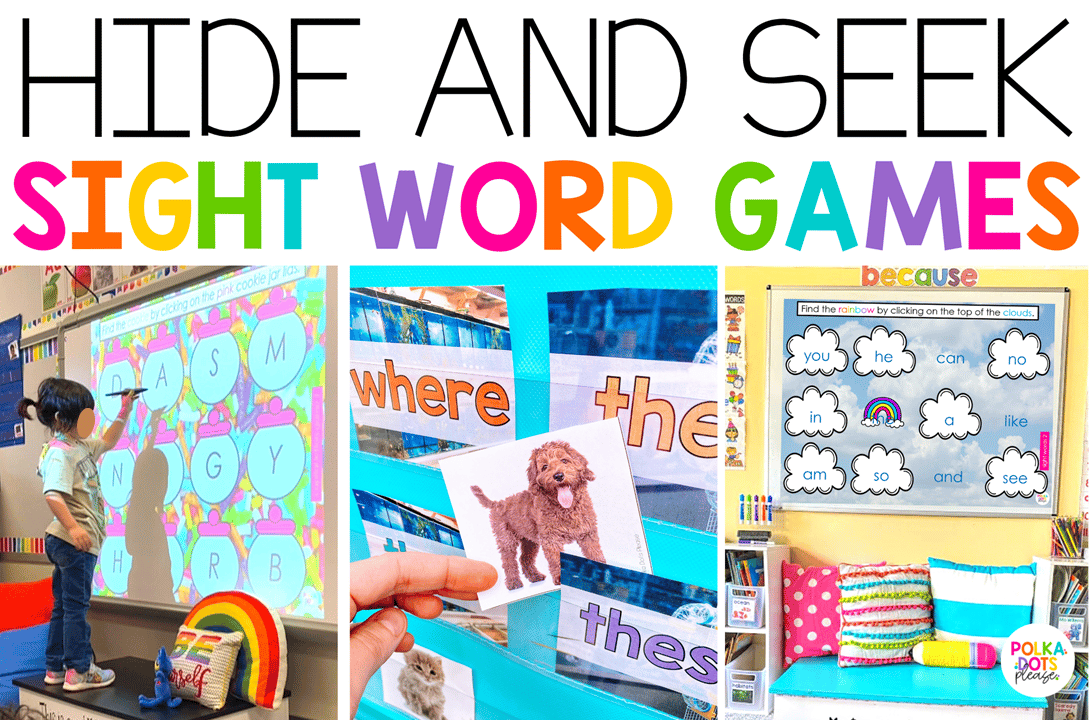 Hide And Seek Sight Word Games - Polka Dots Please