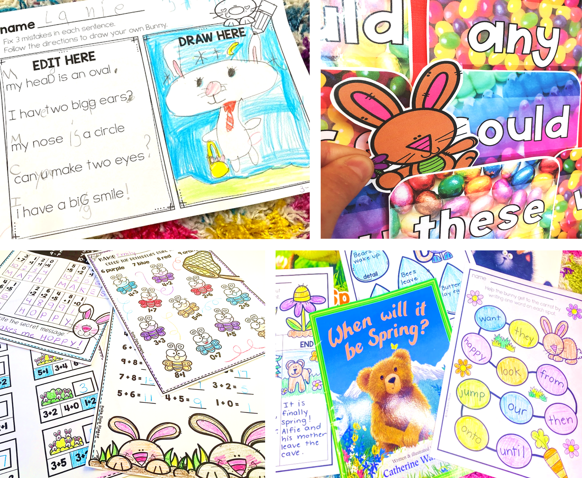 Rabbit Day Activities for kindergarten and first grade