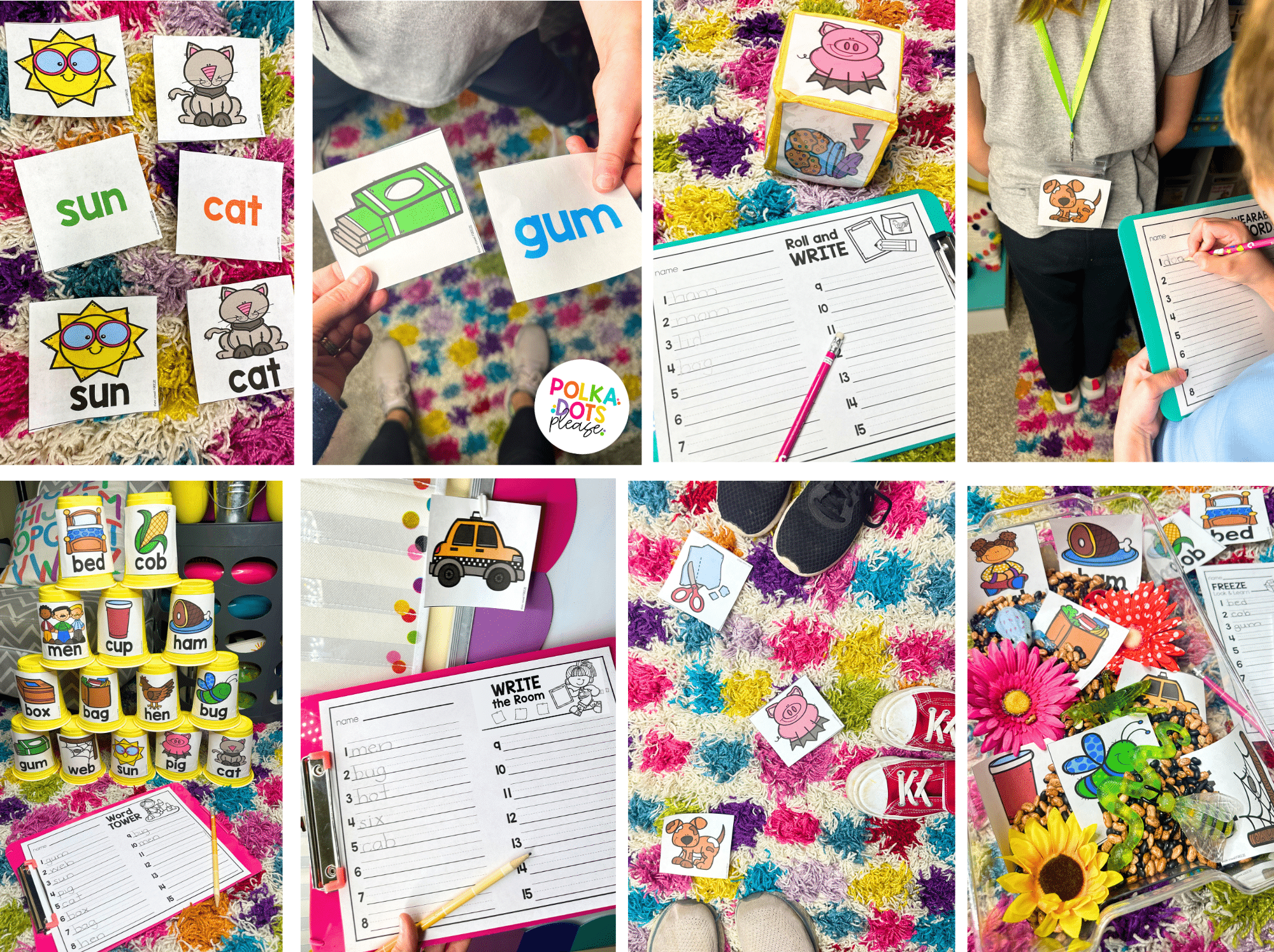 10 Games & Activities to Practice CVC Words in Kindergarten - Polka ...