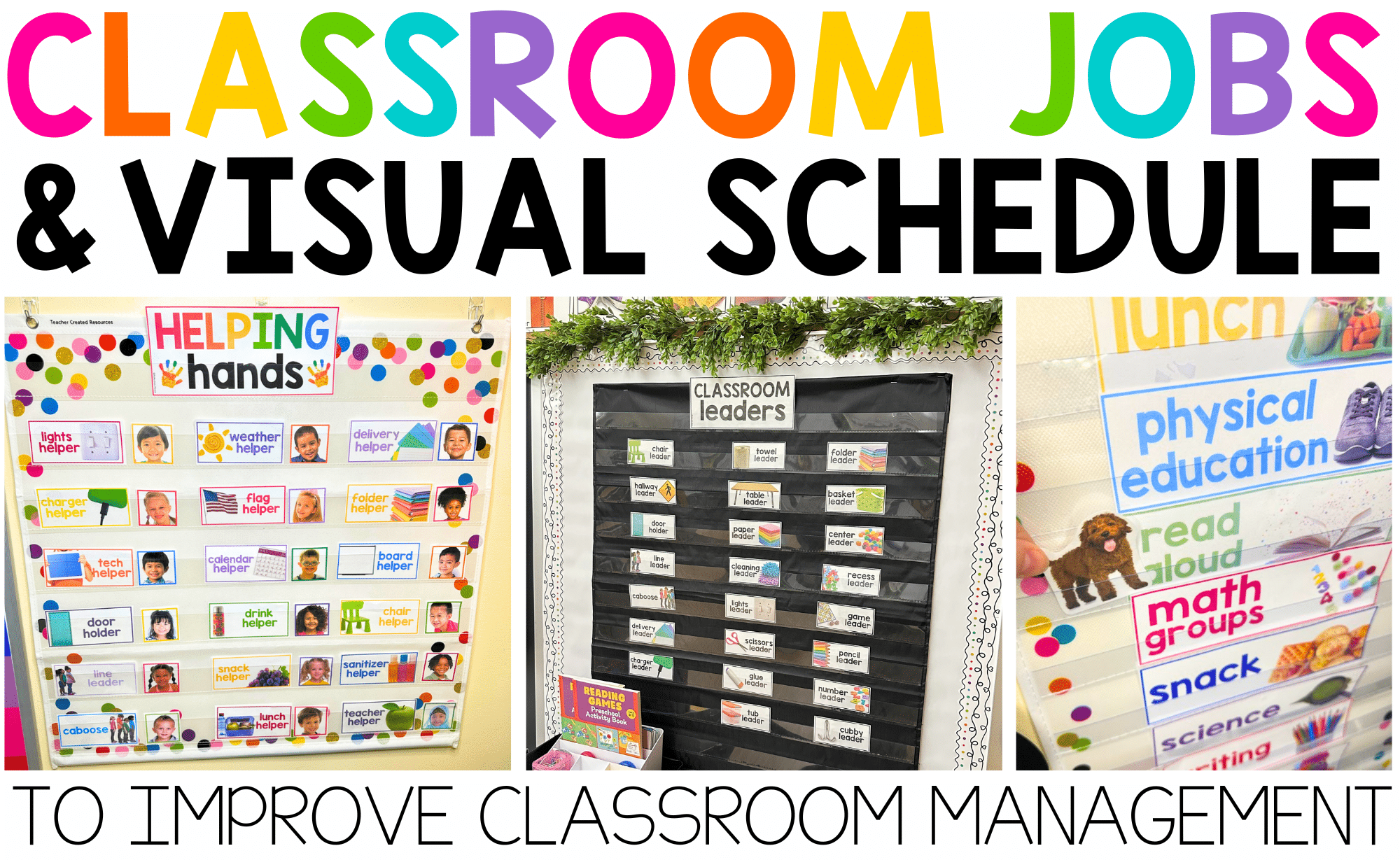 classroom jobs and visual schedules